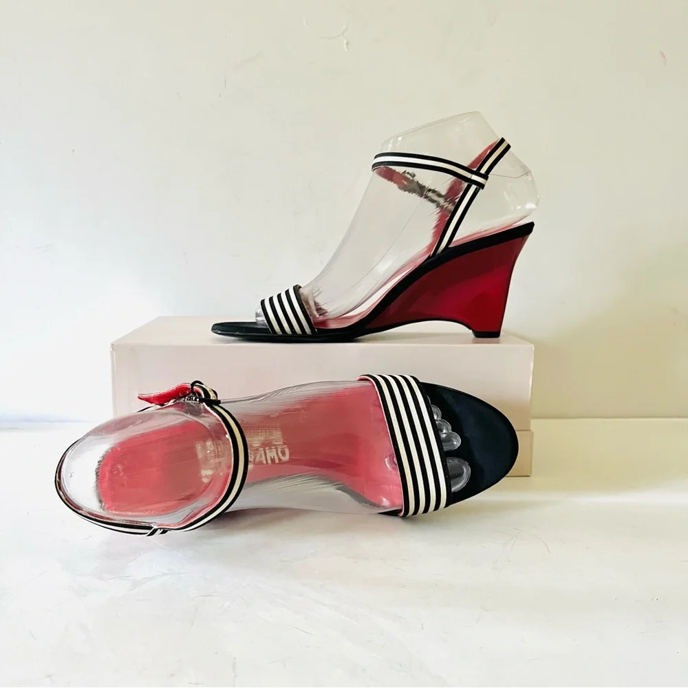 Salvatore Ferragamo red lacquered